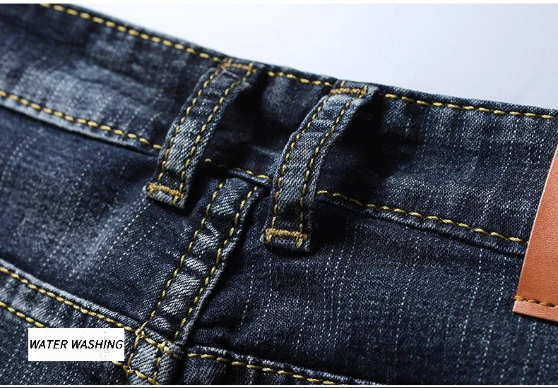 Men's Jeans Casual Skinny New Spring and Autumn Pants Straight Stretch Blue Big Size Fashion Good Quality Trousers for men