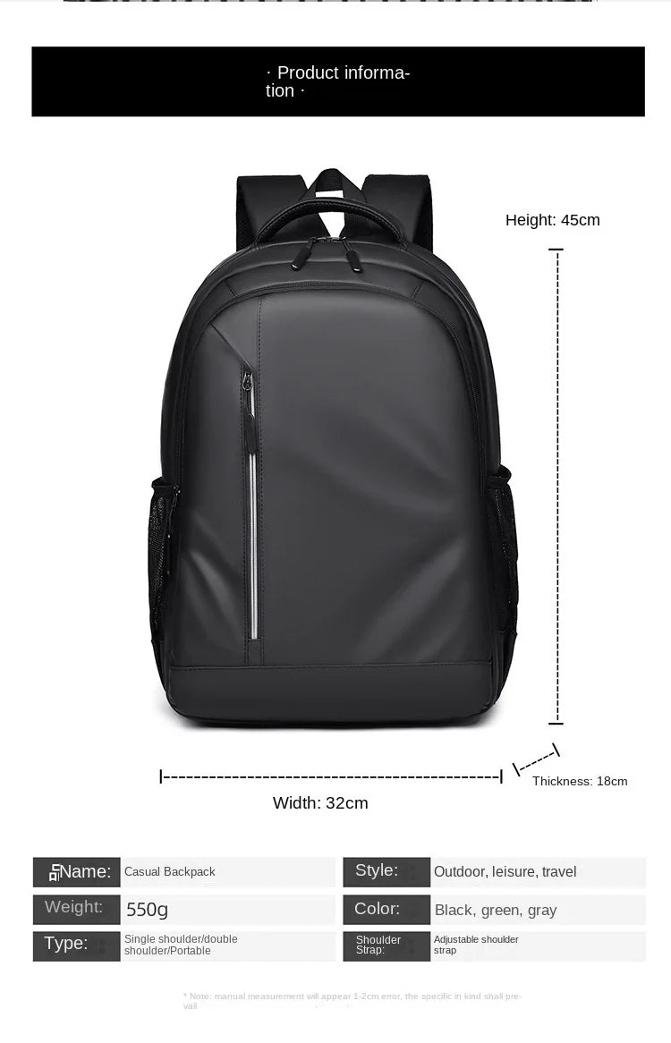 Casual Bags For Men Luxury Designer Commuting Backpack With Large Capacity Leisure Travel  Computer Bags Student Shoulder Bags
