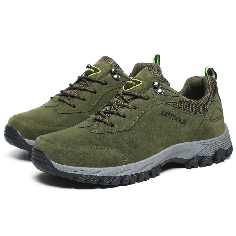 Outdoor Mountain Hiking Boots 2025 Autumn New Men's Non Slip Climbing Trekking Walking Hunting Tactical Rubber Sneakers