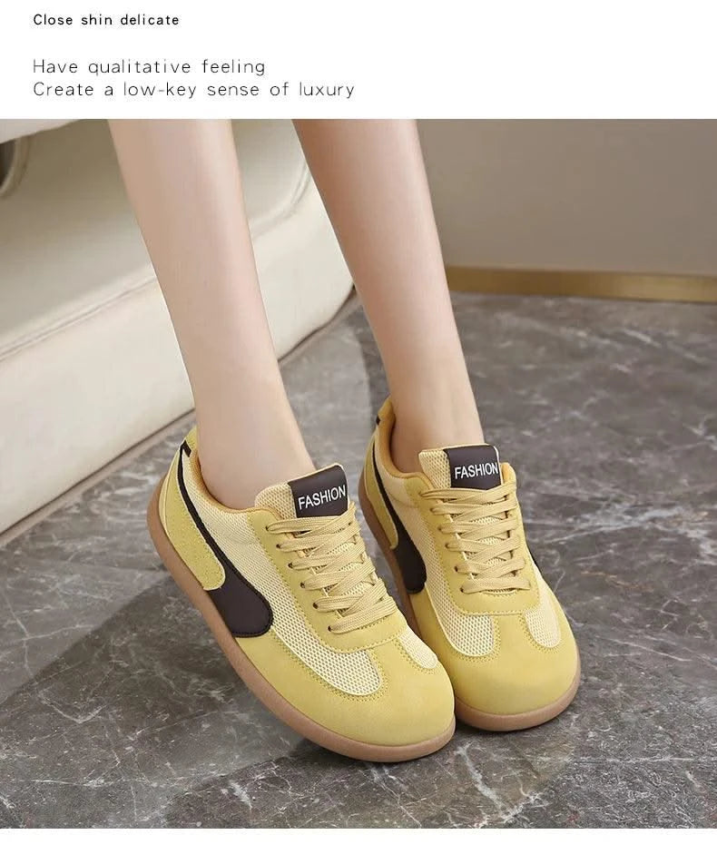 Women's Shoes Fashion Trend College Style Wide Toe Soft Comfortable Flat Casual Shoes Outdoor Casual Sports Shoes Women Sneaker
