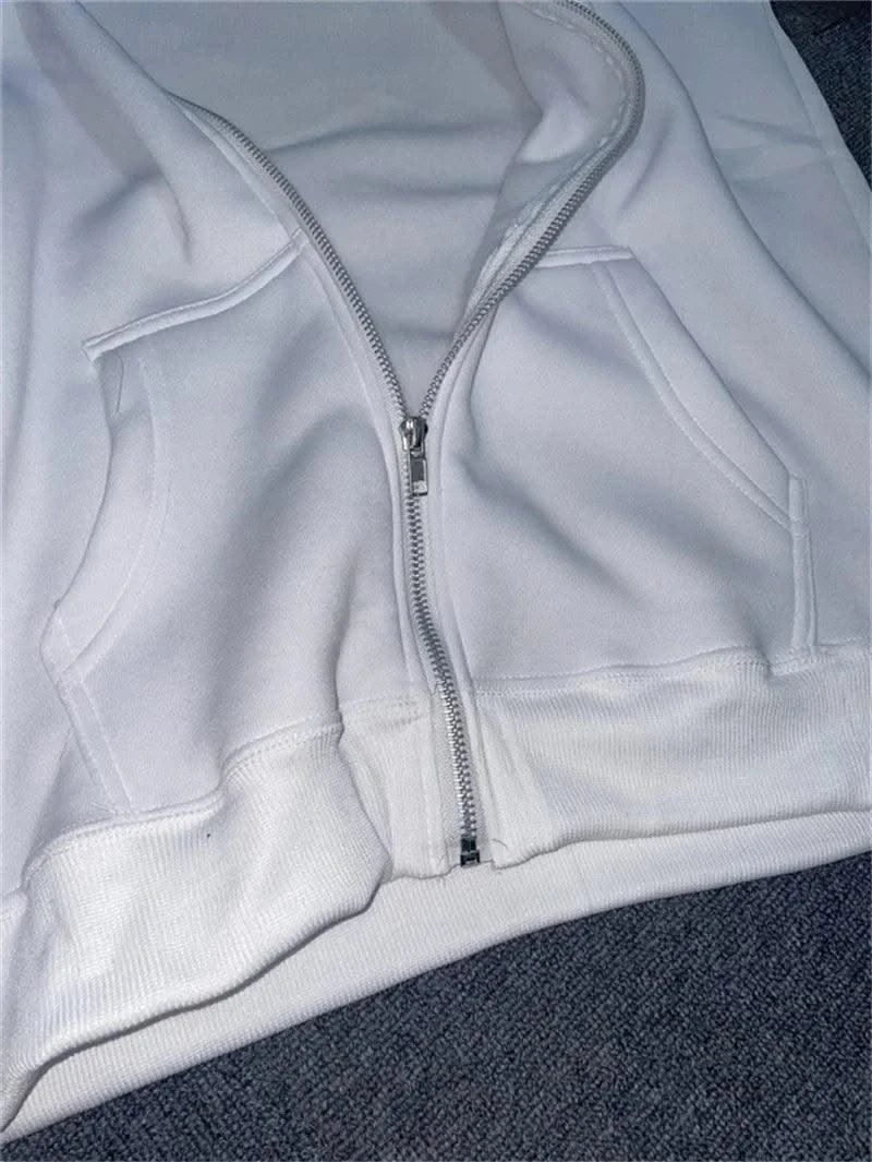 Zipper Hoodies Women/Men Fashion Long Sleeve Hooded Fleece Sweatshirt Hot Sale High Quality Casual Campus Streetwear Sportwear