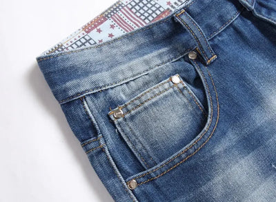 2023 Summer New Mens Ripped Short Jeans Brand Clothing Bermuda Cotton Shorts Men Thin Breathable Casual Denim Shorts