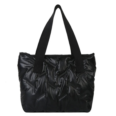 Fashion Large Tote Padded Handbags Designer Quilted Women Shoulder Bags Luxury Nylon Down Cotton Crossbody Bag Winter Purse 2023