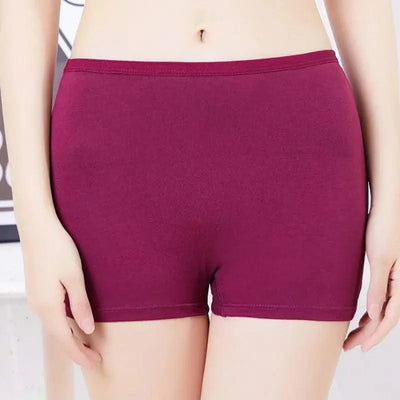 Ladies' Boxer Briefs Women's High Waist Large Size Quarter Underwear Female Cozy Cotton Antibacterial Legging Flat Legged Shorts