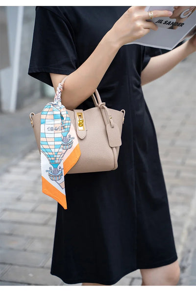 Women's Natural Cow Genuine Leather Shoulder Bag Female High Quality Luxury Designer Handbags Ladies Fashion Tote Crossbody Bags