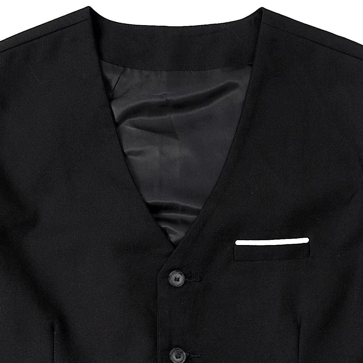 Mens Suit Vest Male Business Formal Wedding Office Birthday Party Outfit Set  Easter Church Jacket Black Waistcoat