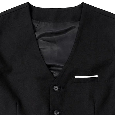 Mens Suit Vest Male Business Formal Wedding Office Birthday Party Outfit Set  Easter Church Jacket Black Waistcoat