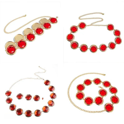 Belly Chain Jewelry Decorative Belt For Women Dresses Red Waist Chain Raven Dropship
