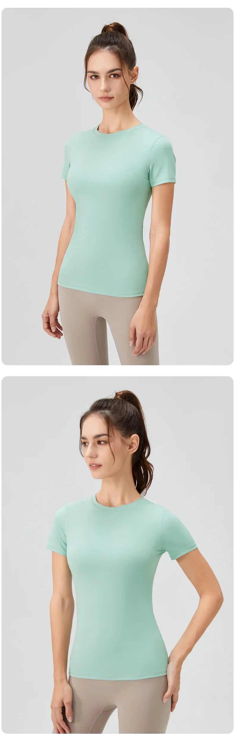 2024 Women Sports Shirt Tight Yoga top Quick Dry Gym Top Outdoor Short Sleeve Running Sportswear Women T-shirts - Elanique