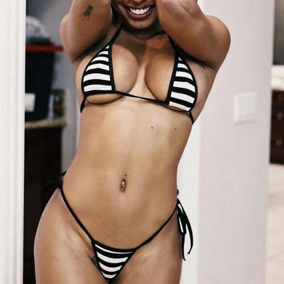 Striped Sexy bikini set Swimwear Women Beachwear Bathing Suits