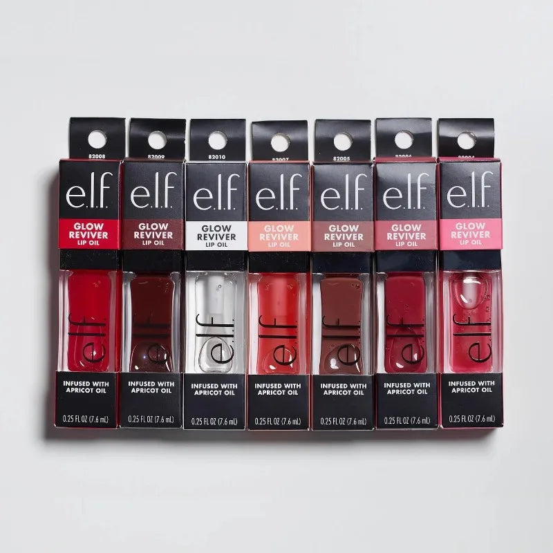 Original Genuine Elf Glow Reviver New Lip Oil Lip Gloss Lipstick Moisturizing Nourishing Fade Liplines Makeup Cosmetics Beauty