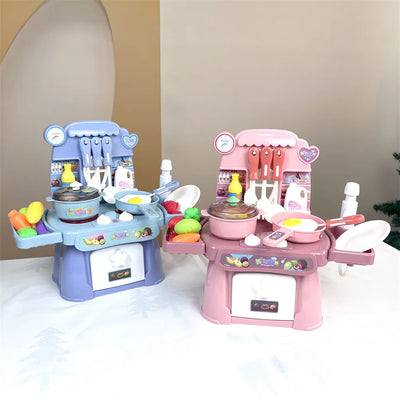 Simulated Kitchen Toys  Kitchenware Lighting and Sounds Cooking Game Set Children Fun Educational Toy Educational Toy