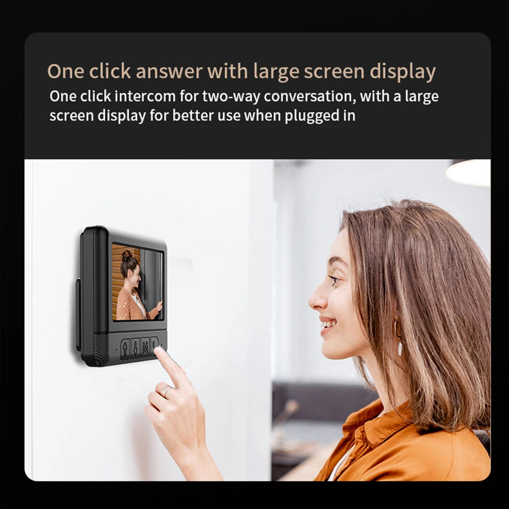 4.3’’video Doorbell 2.4G 130° Security Camera Door and Screen Intercom Door Bell IR Night Vision Wireless Doorbells Home Safety