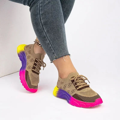 Women's Breathable Mesh Platform Shoes New Increase Height Chunky Sneakers for Women Tenis Outdoor Women's Casual Running Shoes
