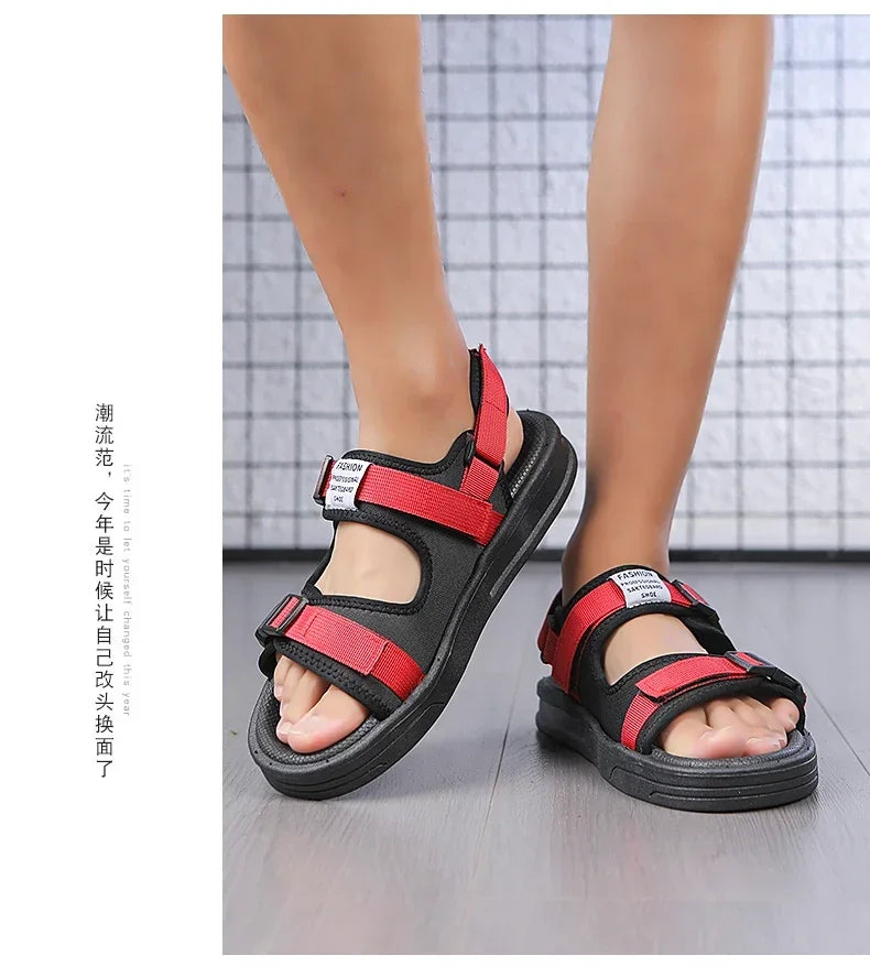 Men Sandals 2024 Trending Men's Luxury Sandals Man Summer 2024 Shiatsu Slippers Flat Sandal Beach Shoes Platform Sandals. Mens