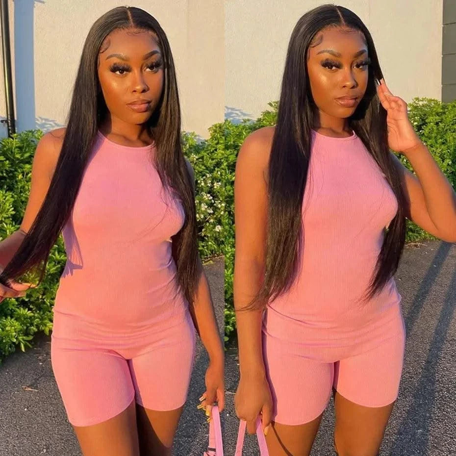 30 40 Inch Bone Straight 13x6 HD Lace Frontal Human Hair Wigs 13x4 Lace Front Wig 100% Human Hair Wig Remy Brazilian Pre Plucked