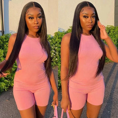30 40 Inch Bone Straight 13x6 HD Lace Frontal Human Hair Wigs 13x4 Lace Front Wig 100% Human Hair Wig Remy Brazilian Pre Plucked