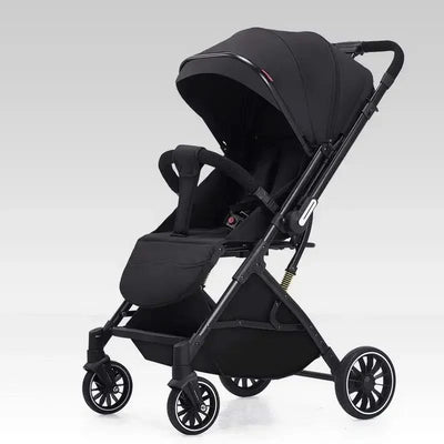 Two-way Lightweight High-view Baby Stroller Can Sit or Lie Down Portable Travel Baby Stroller Four-wheel Baby Stroller