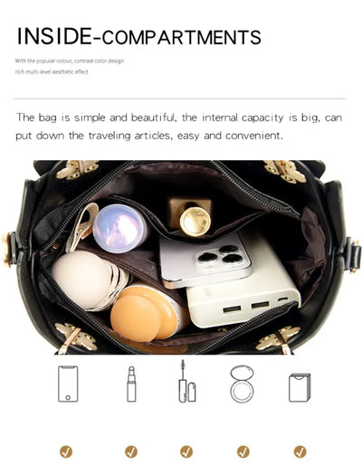 Genuine Brand Luxury Handbag Women Bags Designer High Quality Leather Handbags Large Capacity Shoulder Crossbody Bags for Women