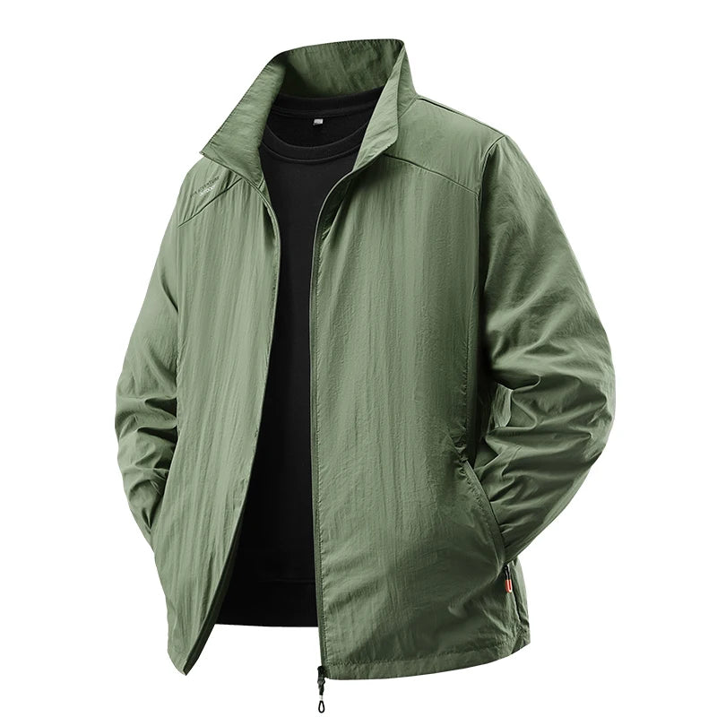 Summer Sunscreen Jacket Men's Casual Quick Dry Breathable UV Coat Outdoor Cycling Camping Fishing Lightweight Skin Windbreaker