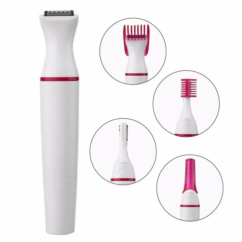 5 In 1 Set Women Epilator Female Eyebrow Trimmer Lady Shaver Hair Removal Shaver Machine Face Depilador Bikini Depilatory Tool