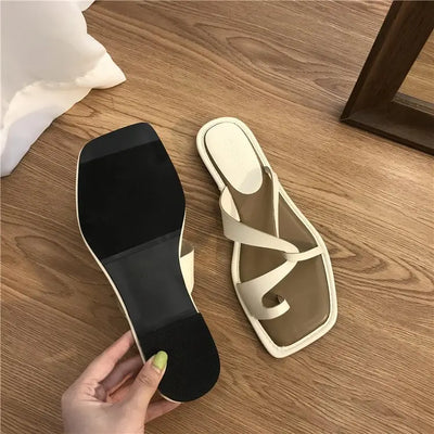 Women's Sandals Summer New 2024 Women Casual Flat Shoes Outdoor Clip Toe Flip Flops Women Beach Non-slip Sandals