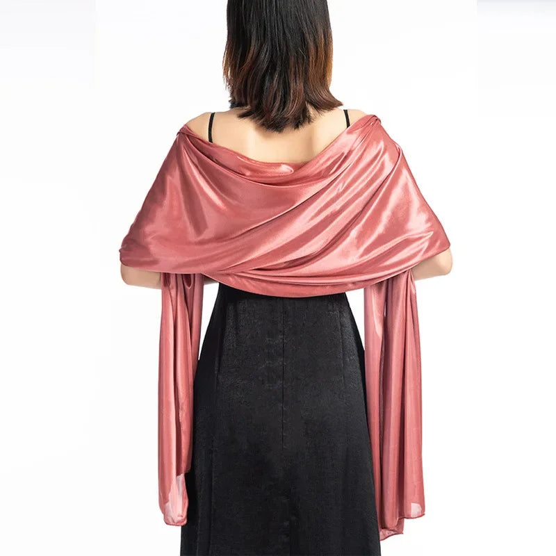 Elegant Silky Evening Dresses Shawls for Women Wedding Party Shawl Bride Bridesmaid Boleros Shrugs Banquet Capes Wraps