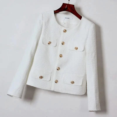 Coat Women Winter Jacket New Autumn and Winter Korean Women's Single-breasted High-quality Chic Tweed Retro Top Coat Women 2022