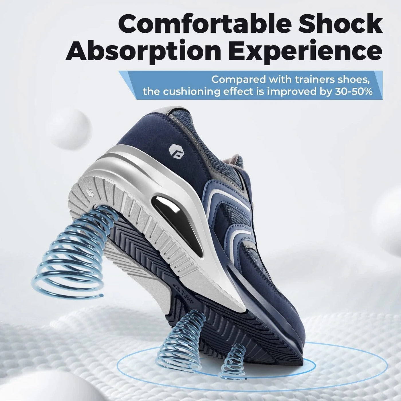 Fitville Extra Wide Walking Shoes for Men Wide Cushioned Sports Shoes For Swollen Feet Flat Feet Arch Fit Relieve Heel Pain