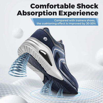 Fitville Extra Wide Walking Shoes for Men Wide Cushioned Sports Shoes For Swollen Feet Flat Feet Arch Fit Relieve Heel Pain