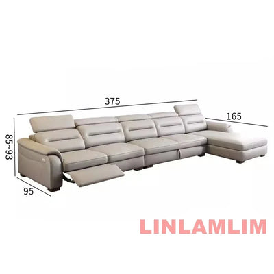 MANBAS Multifunctional Convertible Sofa Bed With Eletric Recliner, Folding Sofa Cama With Power Reclining Seats & Storage Box