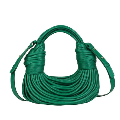 Handbags for Women Gold Luxury Designer Handwoven Noodle Bags Rope Knotted Pulled Silver Evening Clutch Chic Holder Container