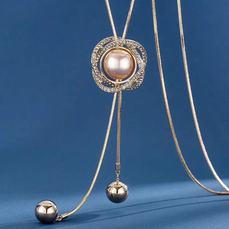 Long Necklaces & Pendants for Women Maxi Collier Femme Geometric Chain Fashion Necklace Statement Colar Accessories Jewelry 2024