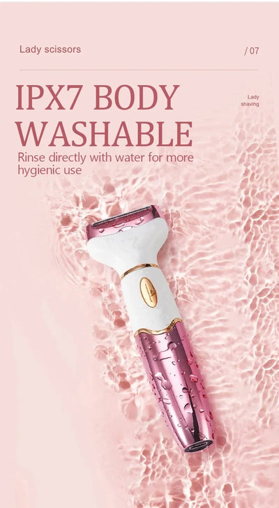 4 in 1 Women's electric epilators Hair trimmers for underarms, bikini, arms, legs, face and beard Portable and painless epilator