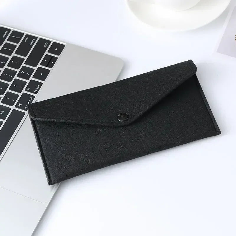 Felt Envelope Mobile Phone Bag Storage Pouch Wallet Credit Card Holder Business Change Purse Bag Thin Wallet Card Holde