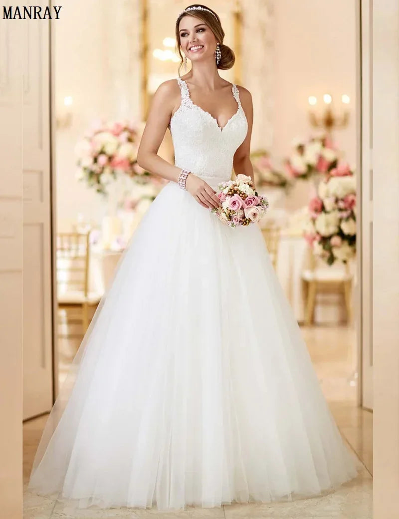 Customized Beach Wedding Dress With Detachable Skirt See Through Back Bridal Gowns Lace Appliques Sleeveless Vestidos De Mariee
