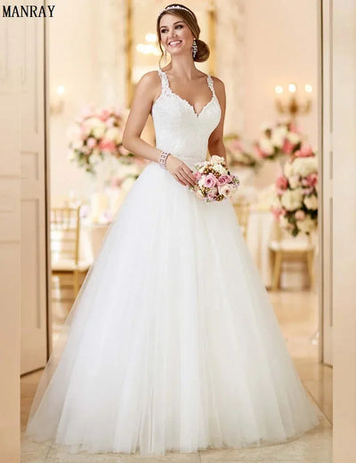 Customized Beach Wedding Dress With Detachable Skirt See Through Back Bridal Gowns Lace Appliques Sleeveless Vestidos De Mariee