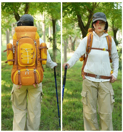 Outdoor Climbing Backpack with Rain Cover Hiking Camping Trekking Outing Bag Large Mountaineering Luggage Sports Rucksack