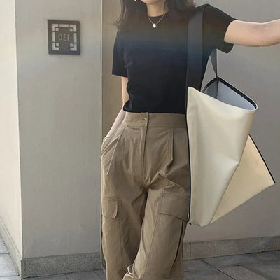 2025 Summer T shirts for Women Men Brown Casual Female Korean Streetwear Tees Unisex Basic Solid Young Cool Oversized Tops