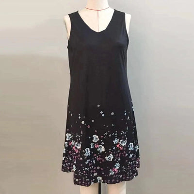 Floral Print Dresses For Women Summer Sleeveless V Neck Boho Beach Dress Vestidos Ladies Vacation Dresses Vestidos Femenino