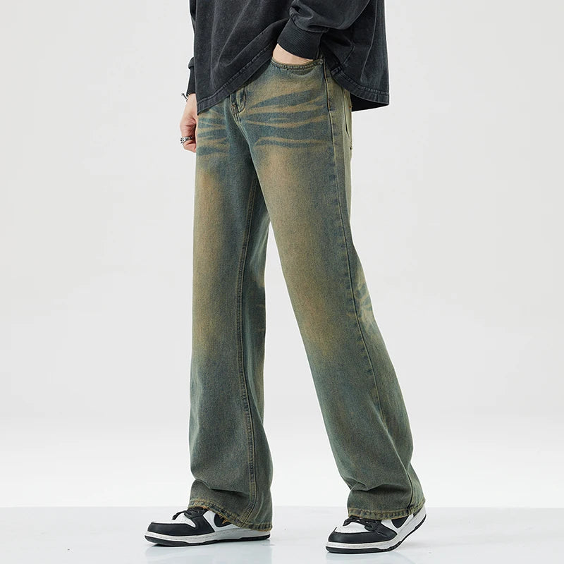 Men's Jeans Man Denim Shorts Jean Streetwear Mens Trousers Wide Y2k Pants Baggy Jeans Clothing Flared Male Cargo New Pant Ripped