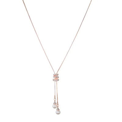 Thick Necklaces for Women Fashion Charm Pendant Necklace Necklace Crystal Long Ladies Pearls Sweate Luxury Necklaces Chain