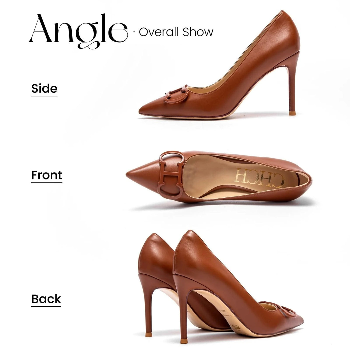 Women's Pointed Metal Buckle High Heels | Party | Carnival |Women's Shoes 9cm