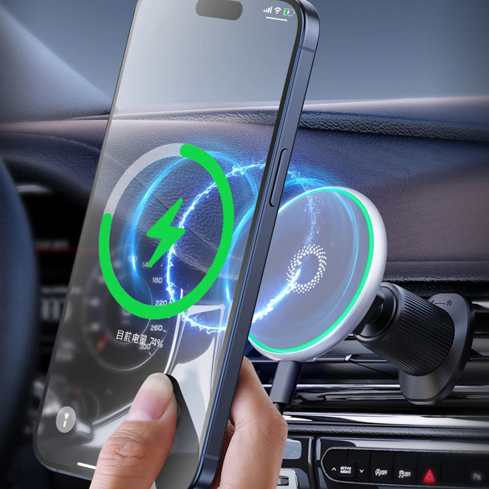 Magnetic Smartphone Support for MagSafe Car Mount 360 Degree Rotation Phone Holder Fit for iPhone 12 13 14 15