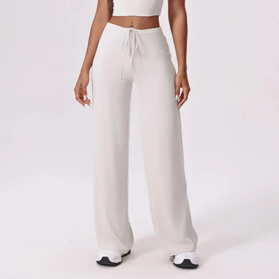 Yoga Pants Sports Fitness Thin Breathable Wide-leg Loose Sports Flared Trousers Outdoor Running Straight-leg Trousers for Women