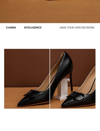 Women's Pointed Metal Buckle High Heels | Party | Carnival |Women's Shoes 9cm