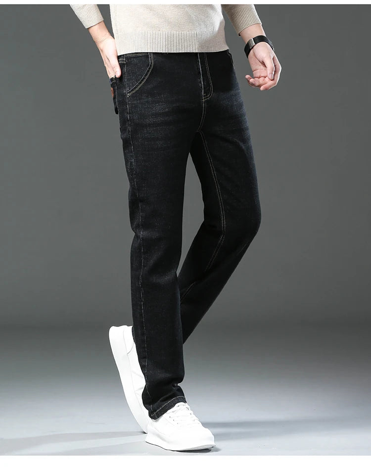 New Men Classic Jeans Jean Homme Pantalones Hombre Men Mannen Soft Black Biker Masculino Denim Overalls Mens Pants Size 30-40