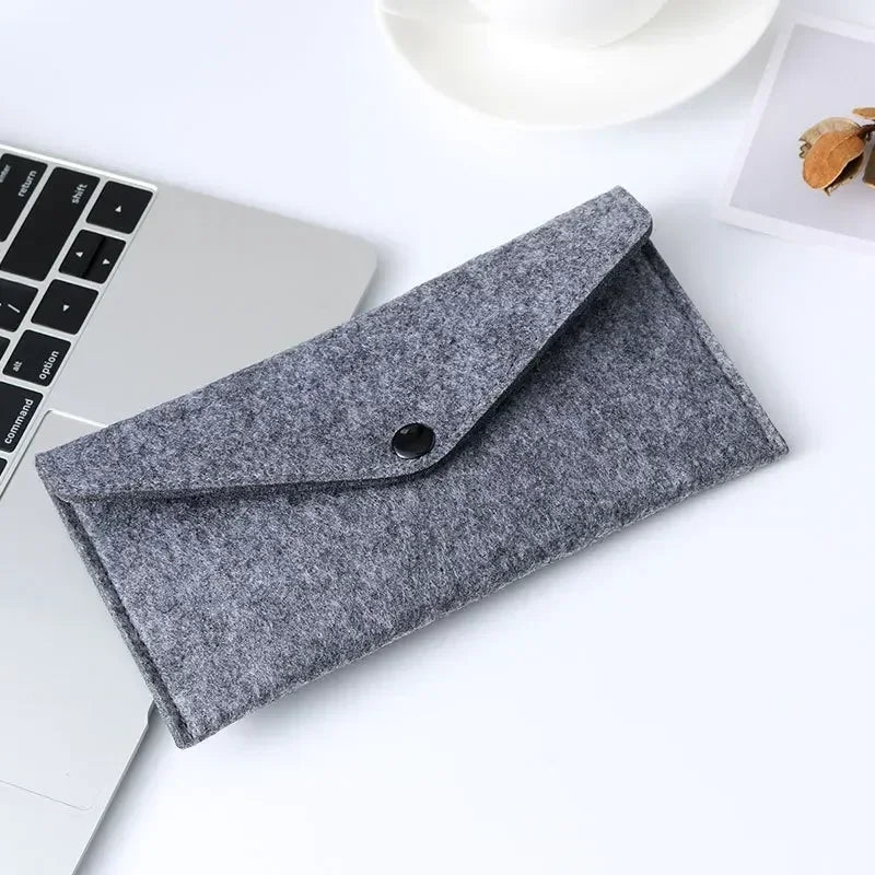 Felt Envelope Mobile Phone Bag Storage Pouch Wallet Credit Card Holder Business Change Purse Bag Thin Wallet Card Holde