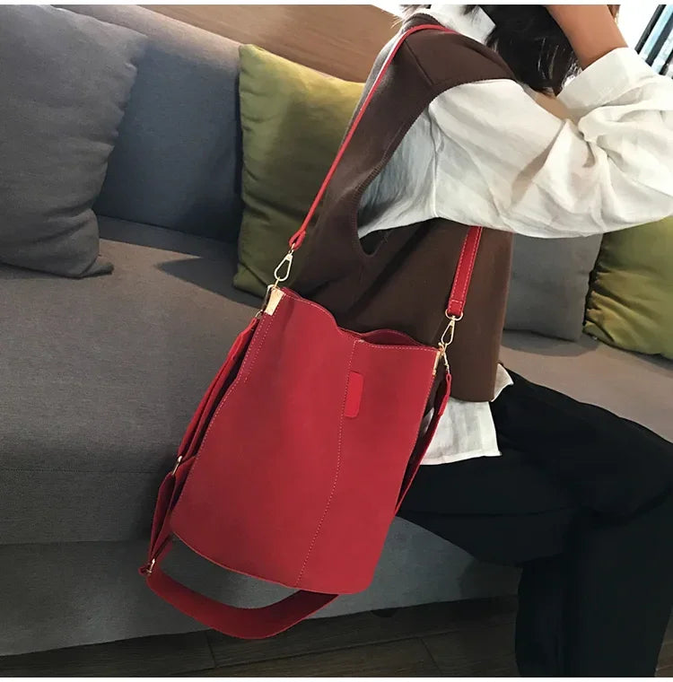 Designer Handbags Ladies Bucket Bag PU Leather Shoulder Large Capacity Crossbody Bags for Women High Quality New Tote Bag