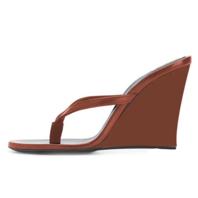 Women’s Summer Spring Wedge Flip Flops Sandals Casual Beach Non-Slip High Heel Slippers Lightweight Comfort Shoes Customized